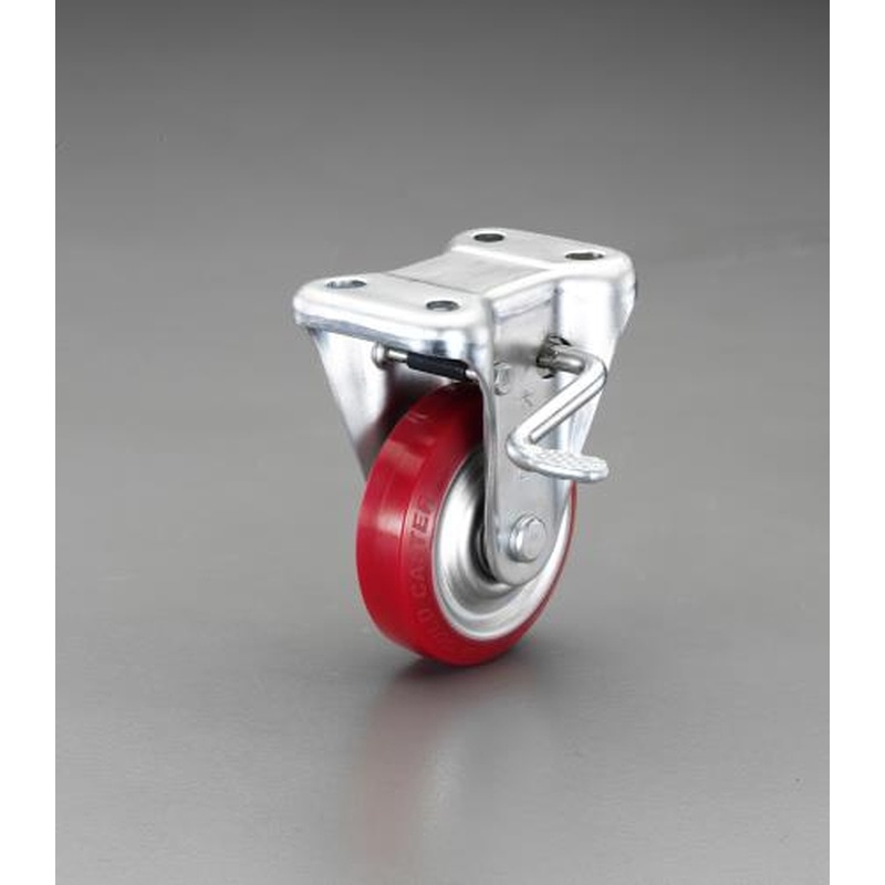 エスコ EA986PN-64 150mmキャスター(固定金具・ブレーキ付) 1個（ご注文単位1個）【直送品】