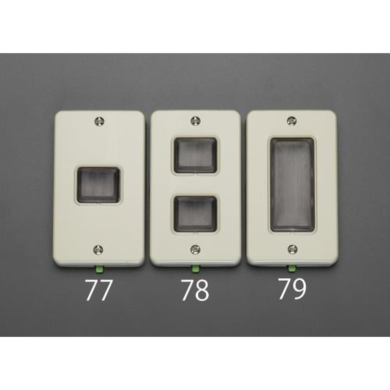 エスコ EA940CB-78 防雨スイッチプレート(2個用) 1個（ご注文単位1個）【直送品】