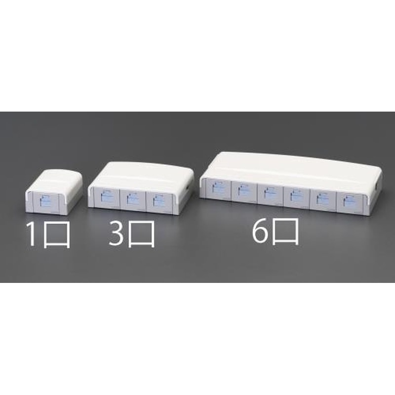 エスコ EA940CE-184 LAN用モジュラージャック(カテゴリー5E/4口) 1個（ご注文単位1個）【直送品】