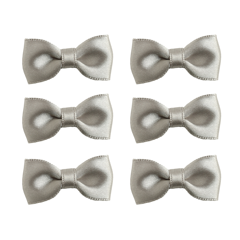 小西リボン リボンモチーフ ベーシックタイ グレー W31×H15mm 6個入 ABT-3029-6 1袋(ご注文単位1袋)【直送品】