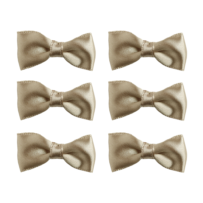 小西リボン リボンモチーフ ベーシックタイ ベージュ W31×H15mm 6個入 ABT-3040-6 1袋（ご注文単位1袋）【直送品】