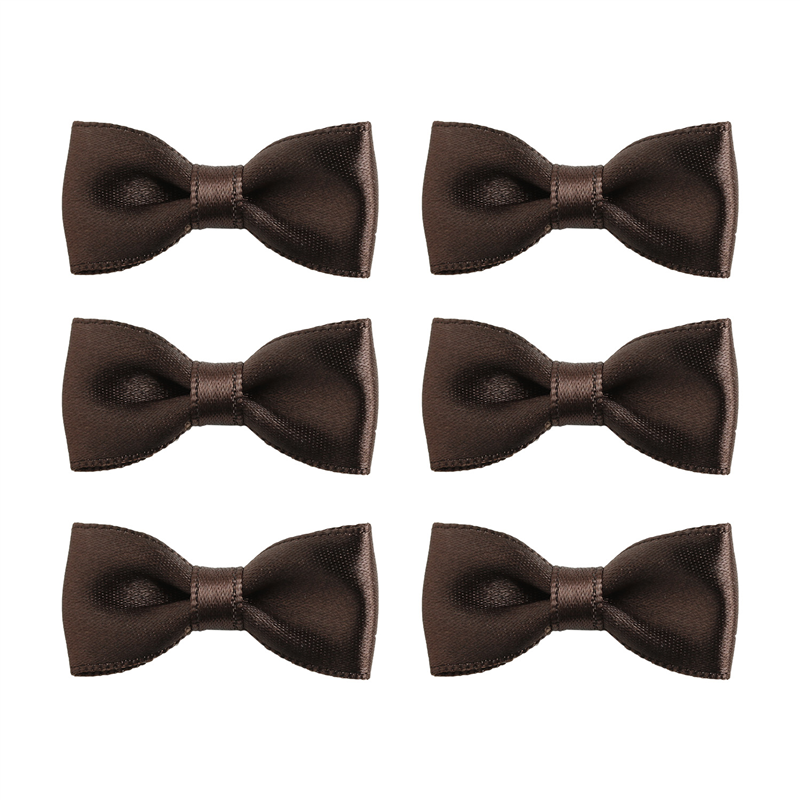 小西リボン リボンモチーフ ベーシックタイ ブラウン W31×H15mm 6個入 ABT-3045-6 1袋(ご注文単位1袋)【直送品】