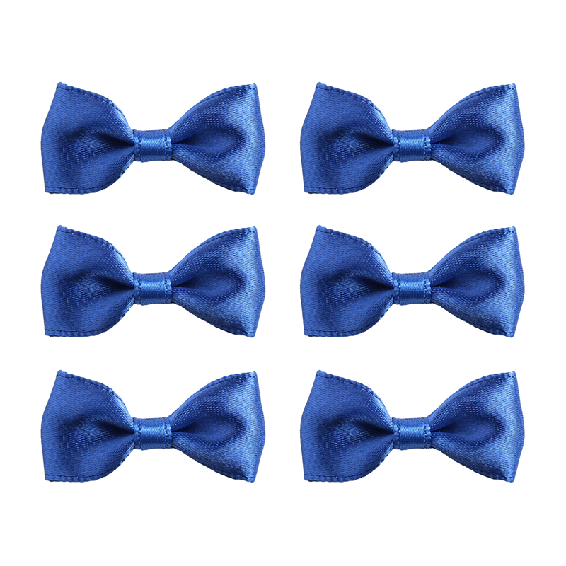 小西リボン リボンモチーフ ベーシックタイ ブルー W31×H15mm 6個入 ABT-3074-6 1袋(ご注文単位1袋)【直送品】