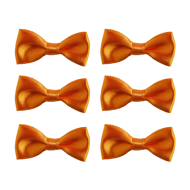 小西リボン リボンモチーフ ベーシックタイ オレンジ W31×H15mm 6個入 ABT-3088-6 1袋(ご注文単位1袋)【直送品】