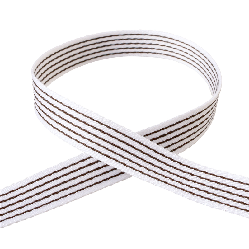 小西リボン ファンシーストライプリボン 10mm巾×10m巻 ブラウン KR3002-10-45 1巻（ご注文単位1巻）【直送品】