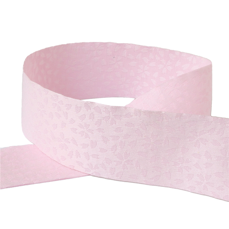 小西リボン 和柄ジャガードリボン 小桜 36mm巾×12m巻 コーラルピンク KR7140-36-253 1巻(ご注文単位1巻)【直送品】