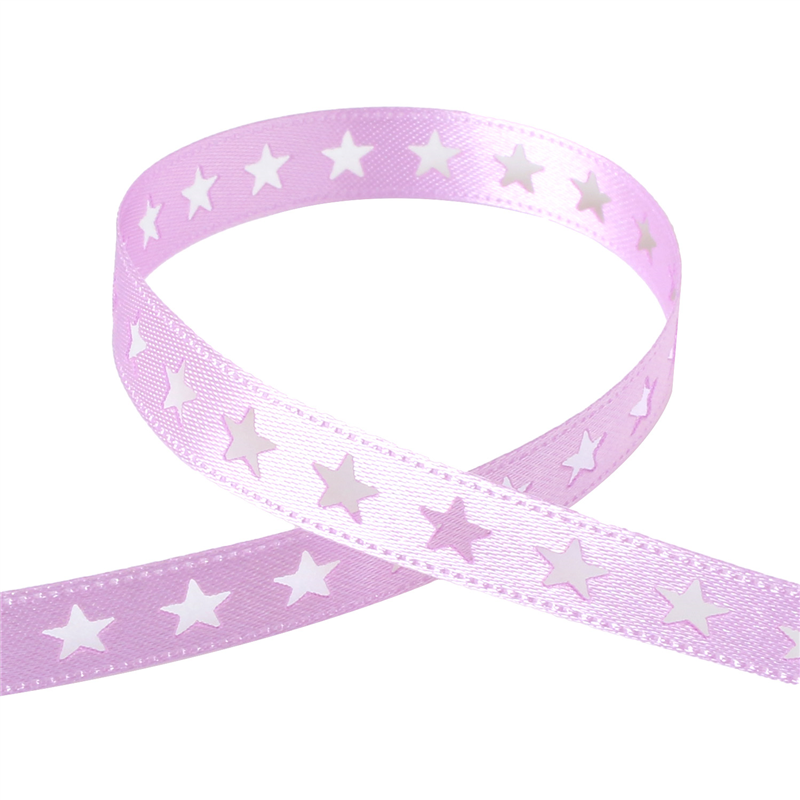 小西リボン カッティングリボン スター 9mm巾×15m巻 パープル KR3575-9-64 1巻（ご注文単位1巻）【直送品】