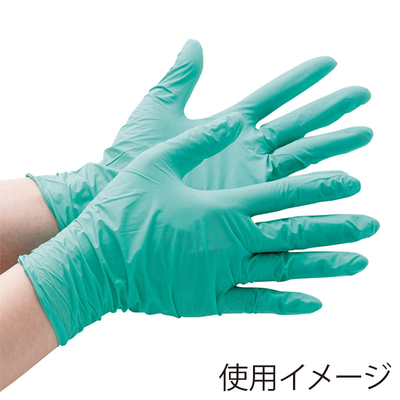 ミドリ安全 ニトリル手袋 極薄手 粉なし ベルテ761H SS グリーン 200枚入 4049168250 1箱(ご注文単位1箱)【直送品】