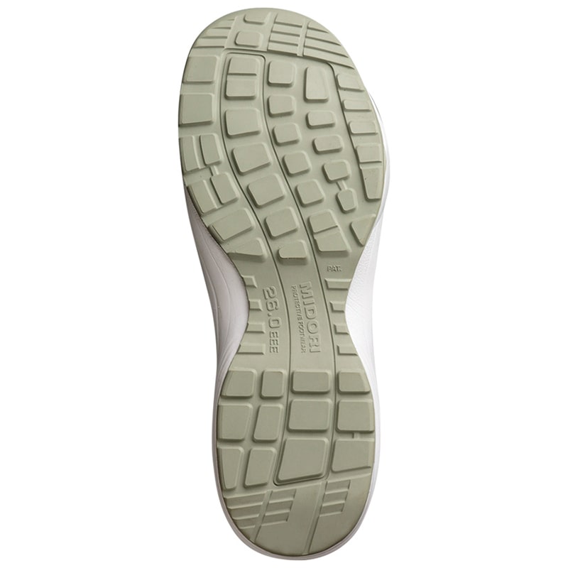 ミドリ安全 小指保護先芯入りスニーカー(マジックタイプ) PF-115ホワイト 22.5cm 21250362 1組(ご注文単位1組)【直送品】