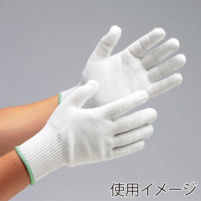 ミドリ安全 耐切創性手袋 カットガード M W102 ホワイト 4043101120 1組（ご注文単位1組）【直送品】