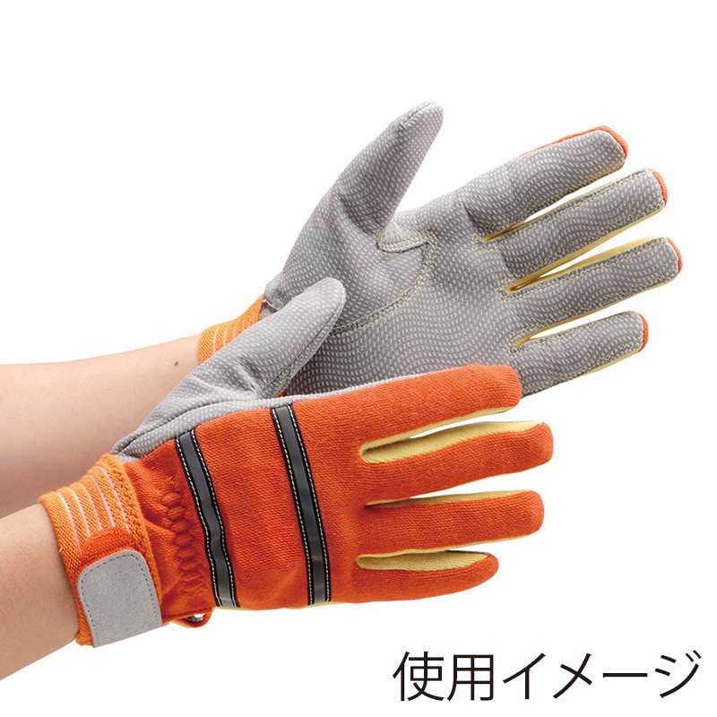 ミドリ安全 ケブラー 防火手袋 S MTK-500R オレンジ 4041803210 1組（ご注文単位1組）【直送品】