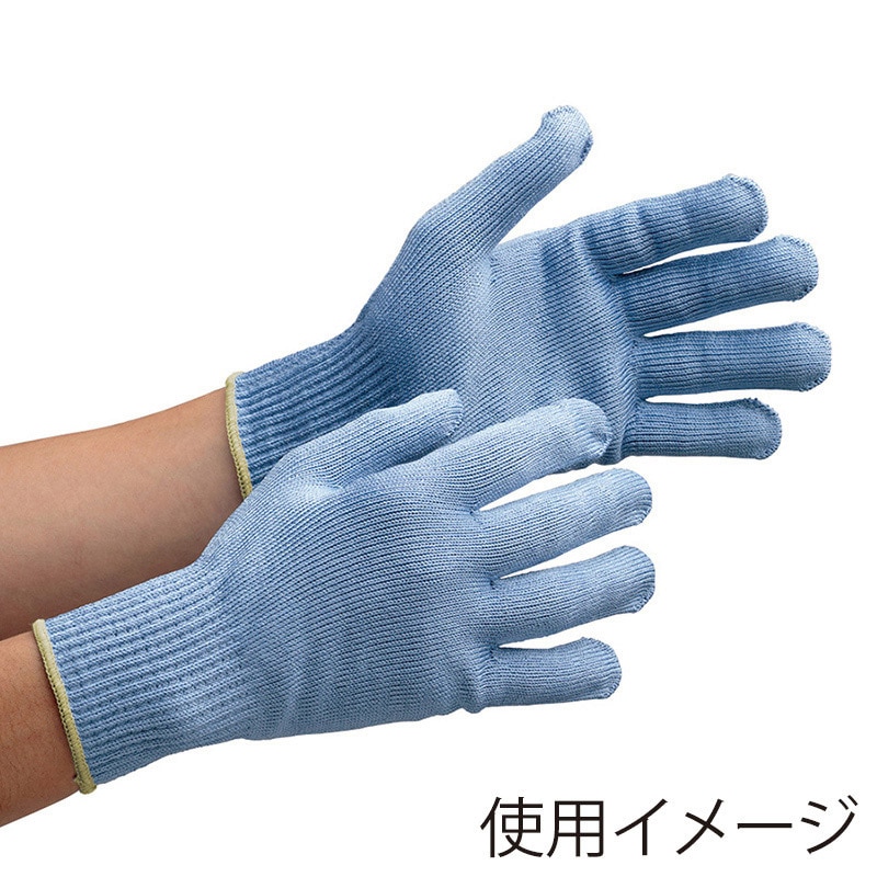 ミドリ安全 耐切創性手袋 カットガード LL W102 ブルー 4043101740 1組（ご注文単位1組）【直送品】