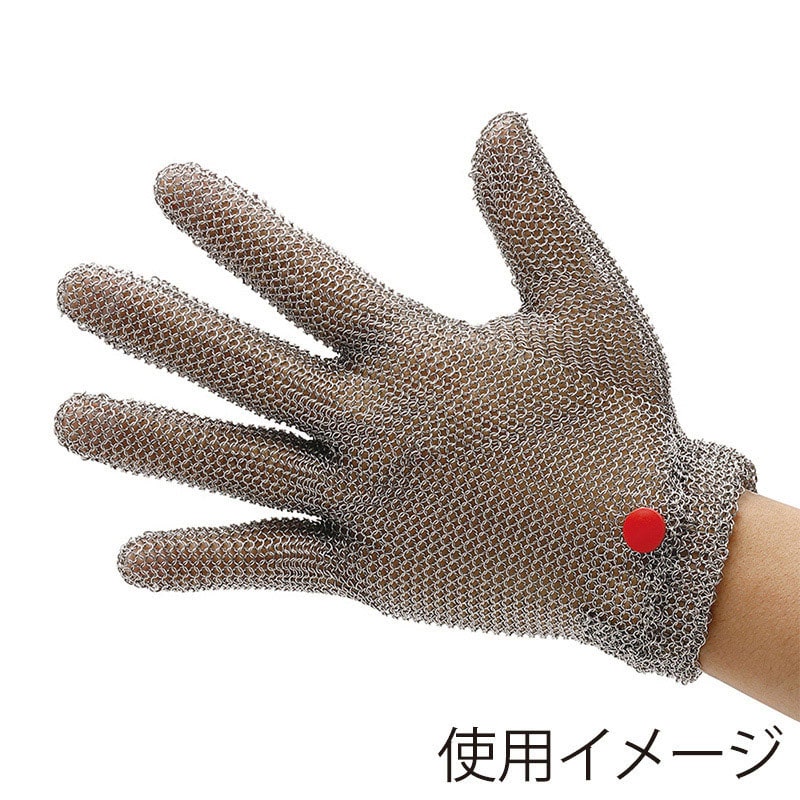 ミドリ安全 耐切創手袋 クサリ手袋 5本指 袖なし M WILCO-050 4043043220 1枚（ご注文単位1枚）【直送品】