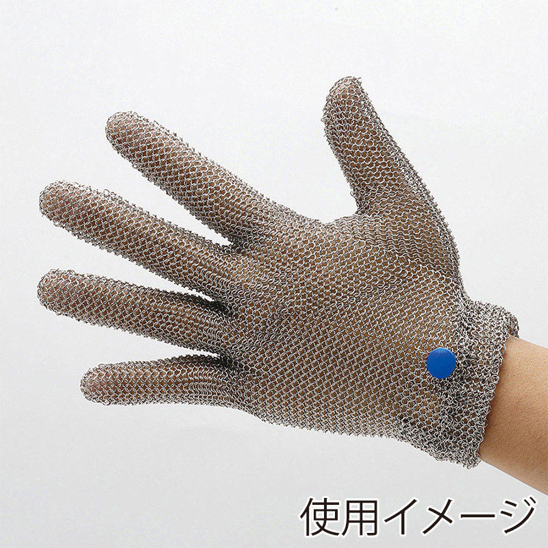 ミドリ安全 耐切創手袋 クサリ手袋 5本指 袖なし L WILCO-050 4043043230 1枚（ご注文単位1枚）【直送品】