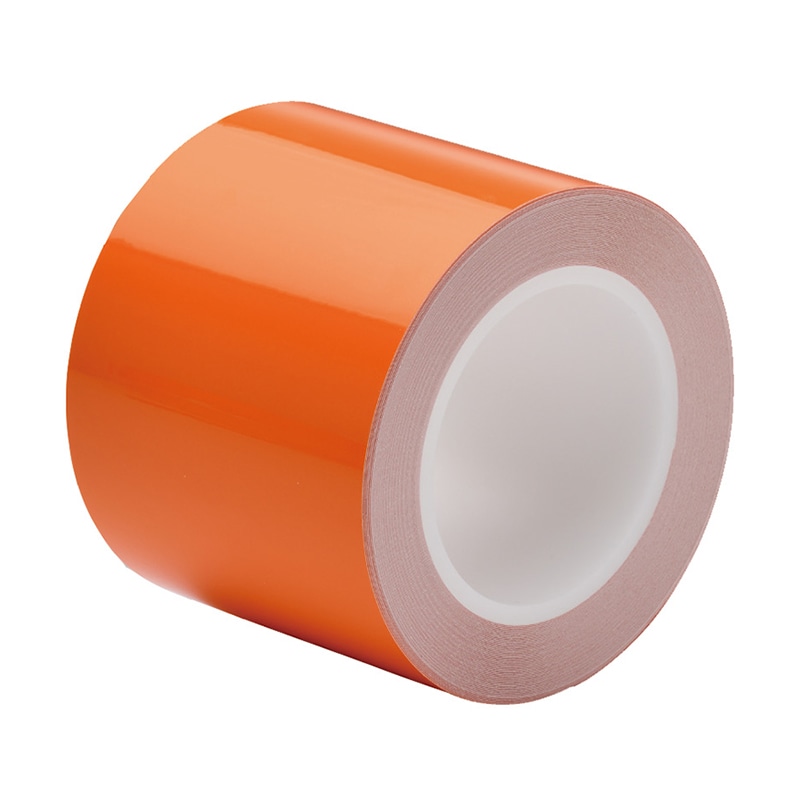 ミドリ安全 ラインテープ ベルデビバハードテープ オレンジ 100mm幅×20m 4073051240 1巻（ご注文単位1巻）【直送品】