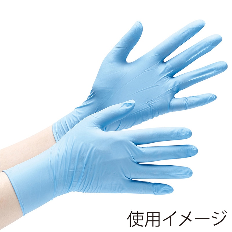 ミドリ安全 ニトリル手袋 薄手 粉なし ベルテ728 L ブルー 100枚入 4049172830 1箱（ご注文単位1箱）【直送品】
