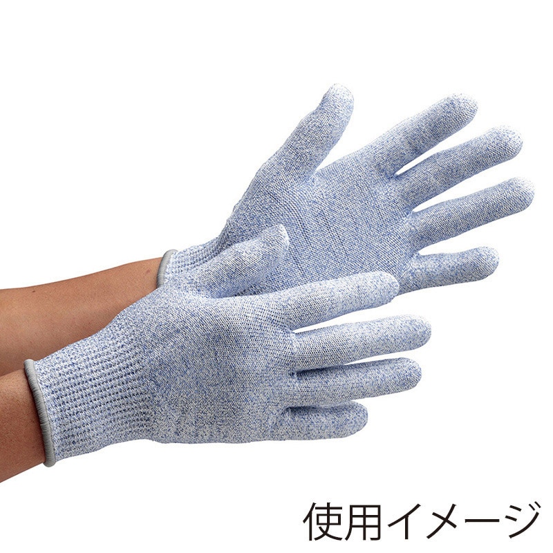ミドリ安全 耐切創性手袋 カットガード L F102NF ブルー 4043103530 1組（ご注文単位1組）【直送品】