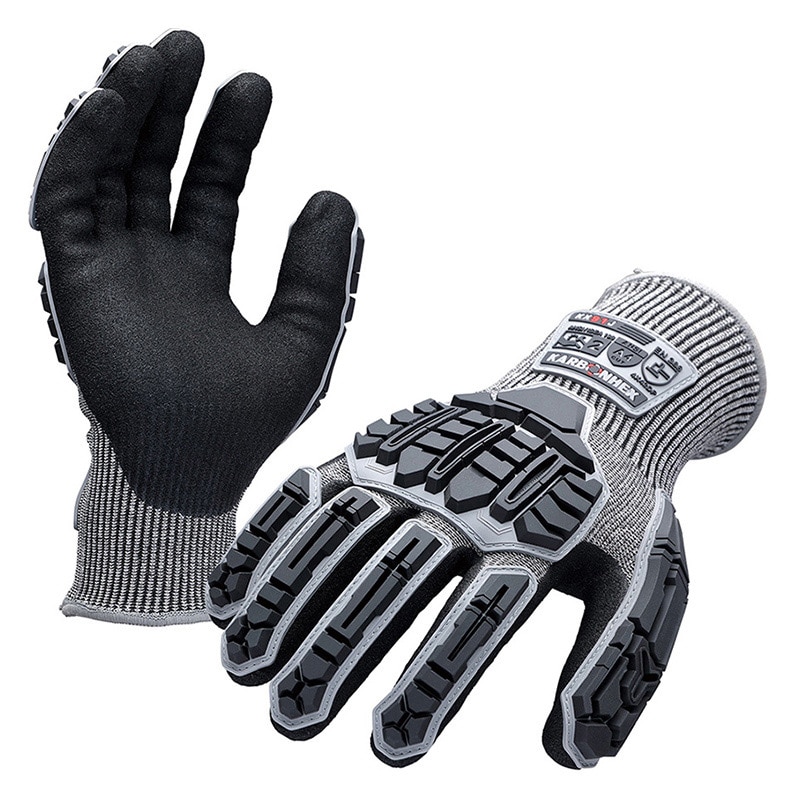 ミドリ安全 耐切創性手袋 カーボンヘックス L KX-91J 4043131230 1組（ご注文単位1組）【直送品】