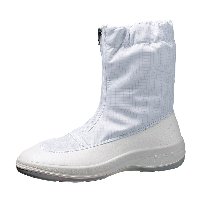 ミドリ安全 男女兼用 静電作業靴 エレパス クリーンブーツ NU551 ホワイト 22.5cm 21001233 1組(ご注文単位1組)【直送品】