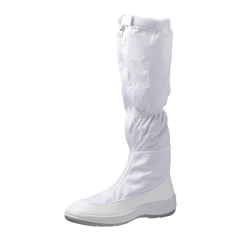 ミドリ安全 男女兼用 静電作業靴 エレパス クリーンブーツ NU561 ホワイト 23.5cm 21001235 1組（ご注文単位1組）【直送品】