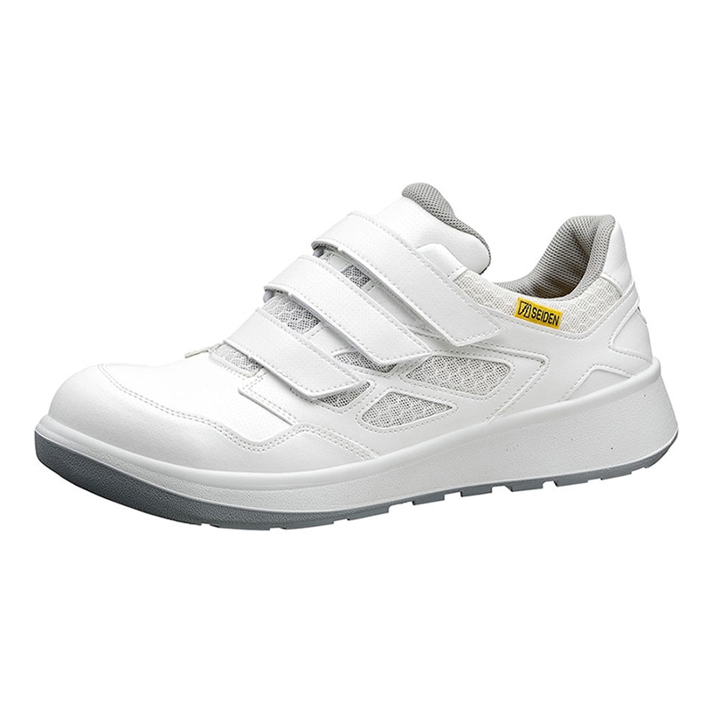 ミドリ安全 G4セフティスニーカー 静電保護靴 バンドタイプ G4695静電 ホワイト 24cm 12040934 1組（ご注文単位1組）【直送品】