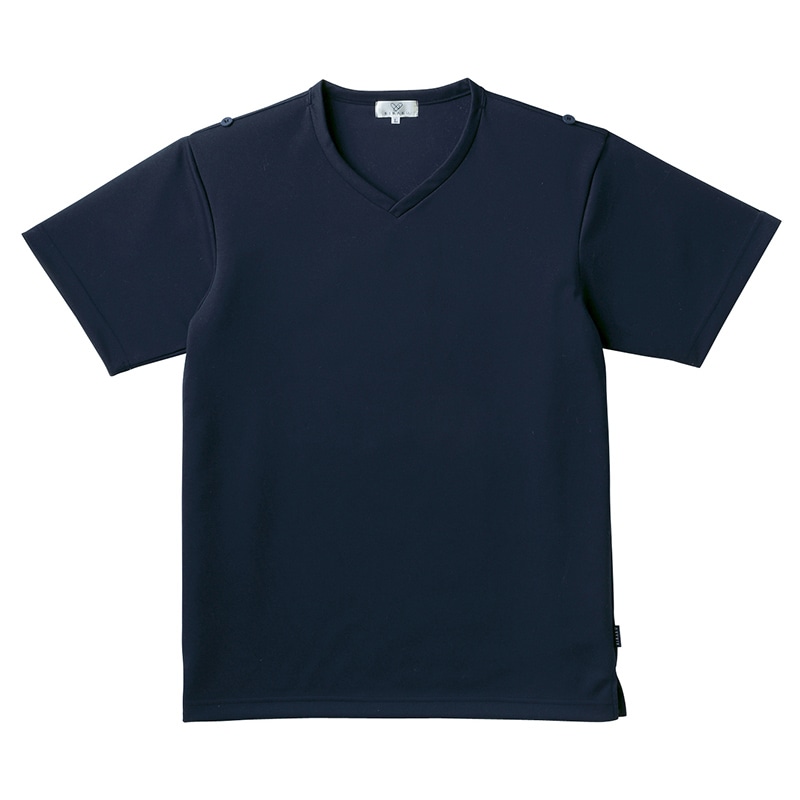 キラク 入浴介助用シャツ 男女兼用 CR160 3L ネイビー 1枚(ご注文単位1枚)【直送品】