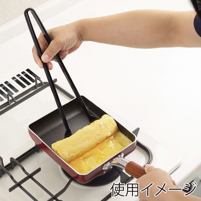 パール金属 BiT　たまごやき達人トング ブラック CC-1181 1個（ご注文単位10個）【直送品】