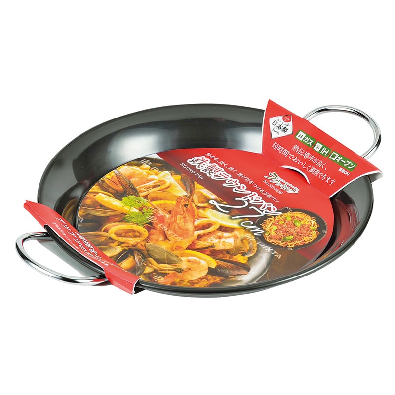 パール金属 ラクッキング 鉄製ラウンドパン 27cm HB-2650 1個(ご注文単位10個)【直送品】