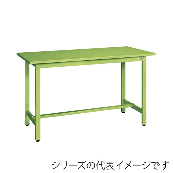 サカエ 軽量立作業台 KSDタイプ スチール天板 グリーン KSD-096S 1台(ご注文単位1台)【直送品】