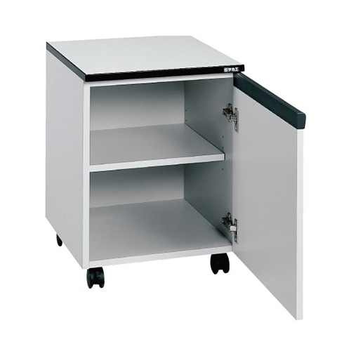 サカエ 木製キャビネットワゴン ロッカータイプ グレー LC-0 1台(ご注文単位1台)【直送品】