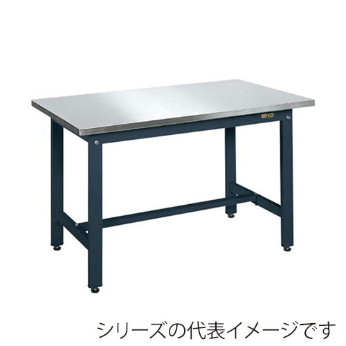 サカエ 軽量作業台 KKタイプ ステンレス430天板/ダークグレー KK-096SU4DN 1台(ご注文単位1台)【直送品】