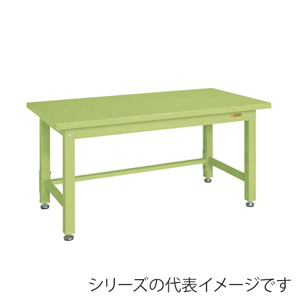 サカエ 重量作業台　KWタイプ スチール天板　グリーン KWS-128 1台（ご注文単位1台）【直送品】