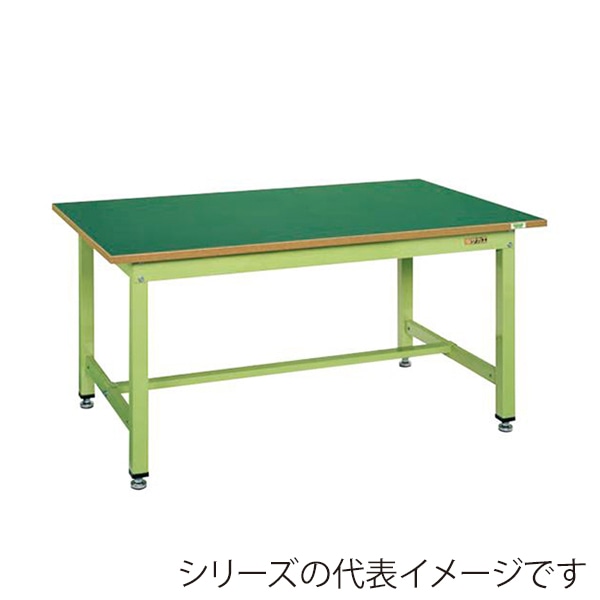 サカエ 中量作業台　KTタイプサカエリューム天板　グリーン／グリーン KT-683FEN 1台（ご注文単位1台）【直送品】