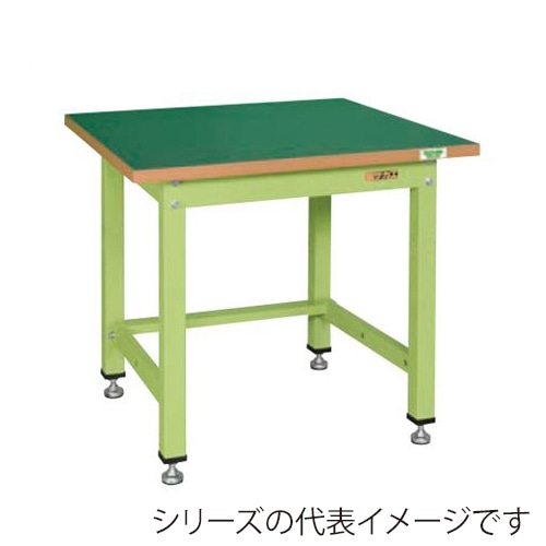 サカエ 中量作業台 KVタイプサカエリューム天板 グリーン/グリーン KV-393FEN 1台(ご注文単位1台)【直送品】