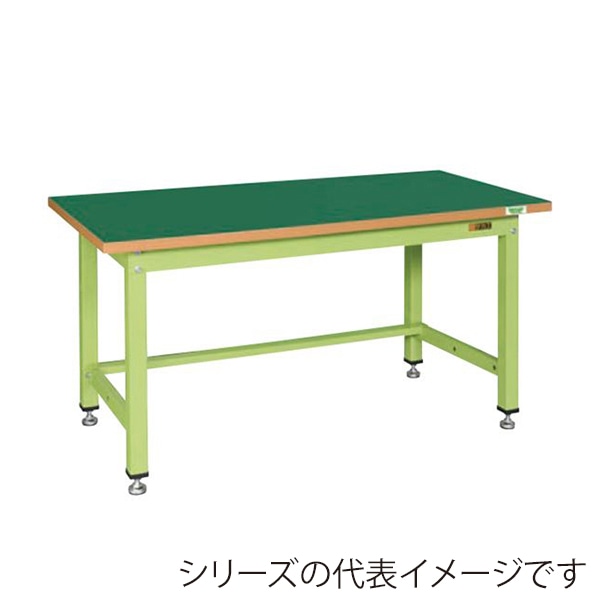 サカエ 中量作業台 KVタイプサカエリューム天板 グリーン/グリーン KV-593FEN 1台(ご注文単位1台)【直送品】