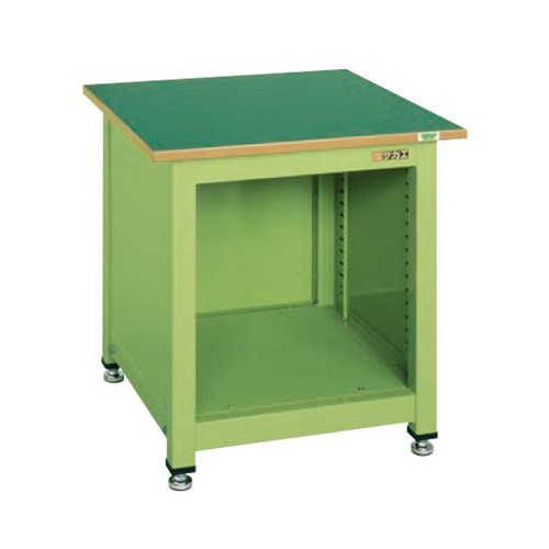サカエ 一人用作業台 中量固定式サカエリューム天板 グリーン/グリーン KT-101FEN 1台(ご注文単位1台)【直送品】