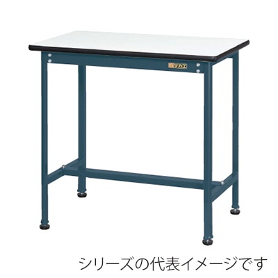 サカエ 軽量小型作業台 カンヌキ ポリエステル天板 ホワイト/ダークグレー KMT-7545KD 1台(ご注文単位1台)【直送品】