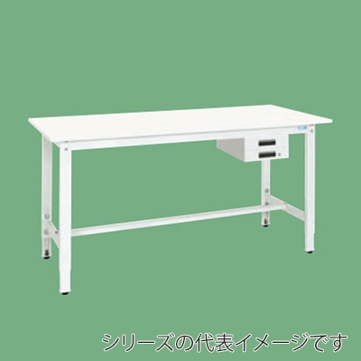 サカエ 軽量高さ調整作業台 TKK8タイプ キャビネット2段付 パールホワイト TKK8-156BVPW 1台(ご注文単位1台)【直送品】