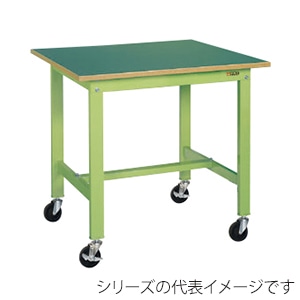 サカエ 軽量作業台　KKタイプ　移動式サカエリューム天板　グリーン／グリーン KK-39FUB2 1台（ご注文単位1台）【直送品】