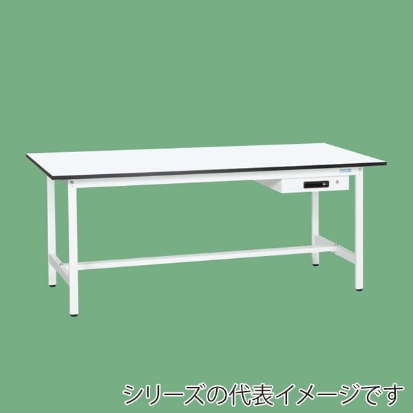 サカエ 軽量作業台　KAタイプ　キャビネット1段付 パールホワイト KA-126AMW 1台（ご注文単位1台）【直送品】