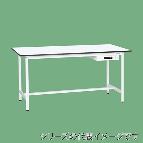 サカエ 軽量立作業台　KADタイプ　キャビネット1段付 パールホワイト KAD-096AMW 1台（ご注文単位1台）【直送品】