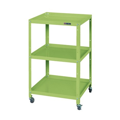 サカエ スペシャルワゴン　SPWタイプ　3段 エラストマー車　グリーン SPW-03H 1台（ご注文単位1台）【直送品】