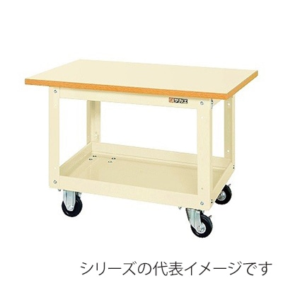 サカエ ニューCSスーパーワゴン 1段 車輪4輪自在 天板付 ゴム車 アイボリー CSWA-756TJI 1台(ご注文単位1台)【直送品】