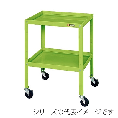 サカエ ニューCSツールワゴン　2段 ゴム車　グリーン CSLA-5472 1台（ご注文単位1台）【直送品】