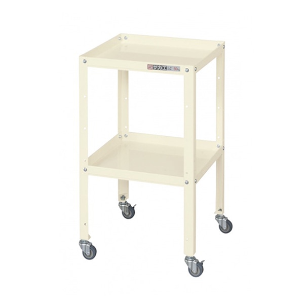 サカエ スペシャルワゴン　SPZタイプ　2段 エラストマー車　アイボリー SPZ-02MI 1台（ご注文単位1台）【直送品】