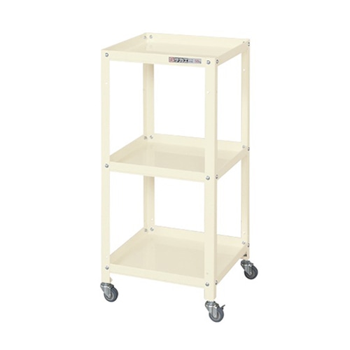 サカエ スペシャルワゴン　SPZタイプ　3段 エラストマー車　アイボリー SPZ-03HI 1台（ご注文単位1台）【直送品】