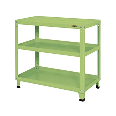 サカエ スーパーワゴン　固定タイプ　3段 グリーン GN-200 1台（ご注文単位1台）【直送品】