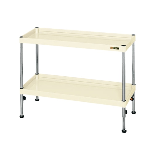 サカエ CSパールワゴン　高さ調整固定タイプ　3段 アイボリー TCSPN-9072I 1台（ご注文単位1台）【直送品】