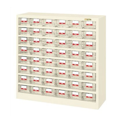 サカエ ハニーケース 樹脂ボックス48個 アイボリー HFW-48TLI 1台(ご注文単位1台)【直送品】