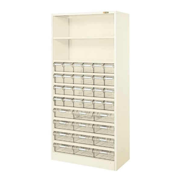 サカエ ハニーケース2 樹脂ボックス36個 アイボリー HK-36TLI 1台(ご注文単位1台)【直送品】